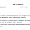 SUJET BEPC 2021 GÉOGRAPHIE GUINÉE