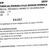 SUJET BEPC 2022 PCT BENIN